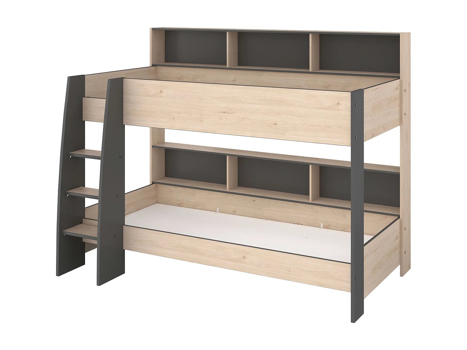 Litera Infantil Mouse 90x200 cm Dormitorio Juvenil roble Jackson Gris