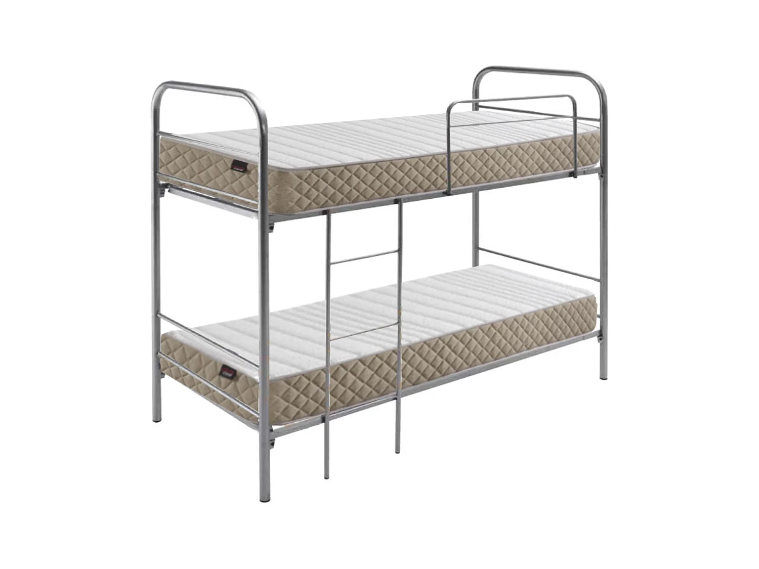 Litera Eco Metal Plata c/Somieres Escalera Barandilla 90x190 cm