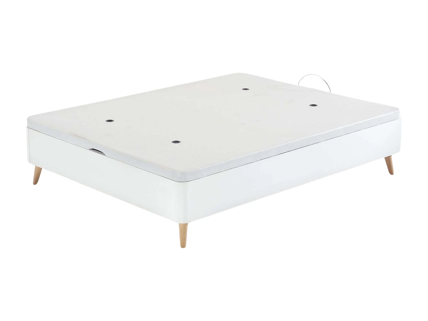 Canapé 90x190 cm estilo nórdico patas inclinadas blanco dormitorio