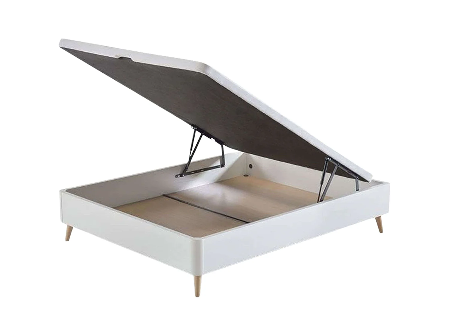 Canapé 135x190 cm nórdico con patas inclinadas blanco dormitorio