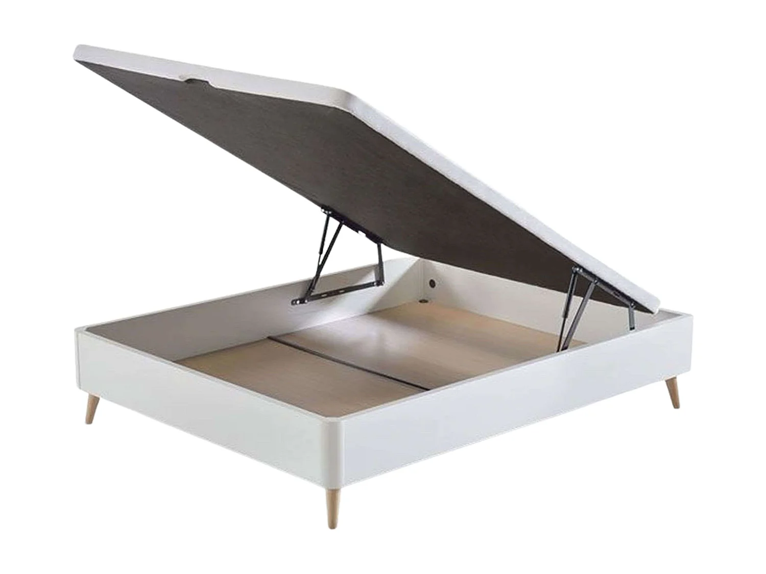 Canapé 135x190 cm nórdico con patas inclinadas blanco dormitorio