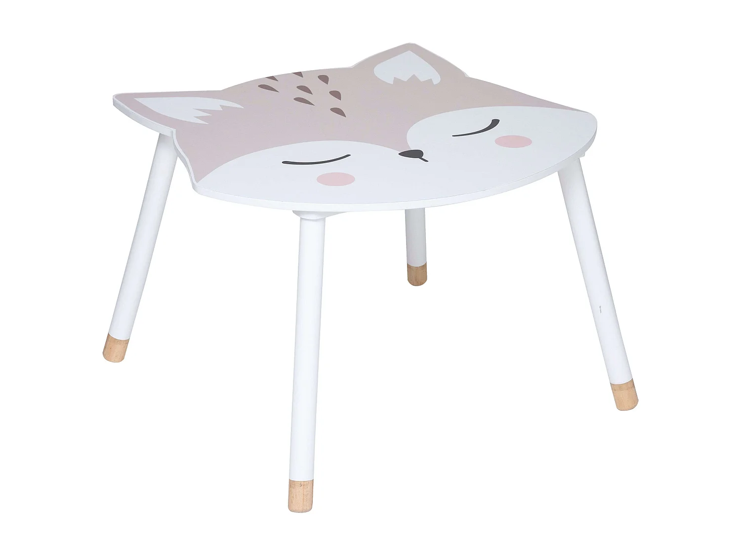Pack Mesa Silla Infantil Fox Serigrafía Zorro Blanco Dormitorio