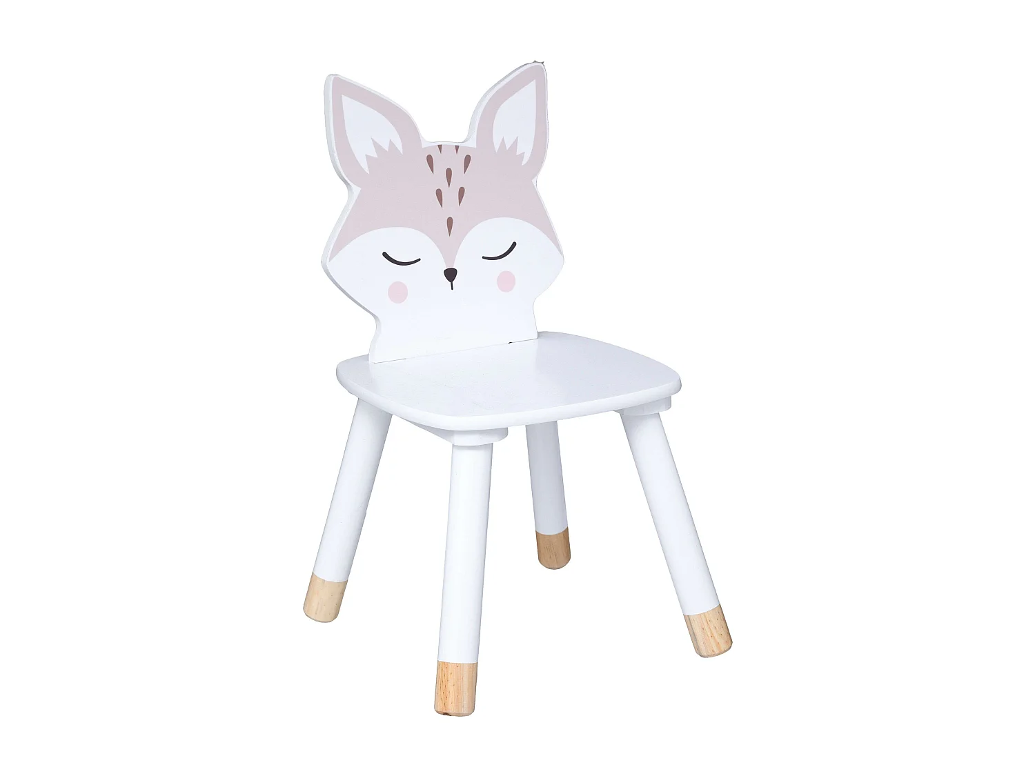 Pack Mesa Silla Infantil Fox Serigrafía Zorro Blanco Dormitorio