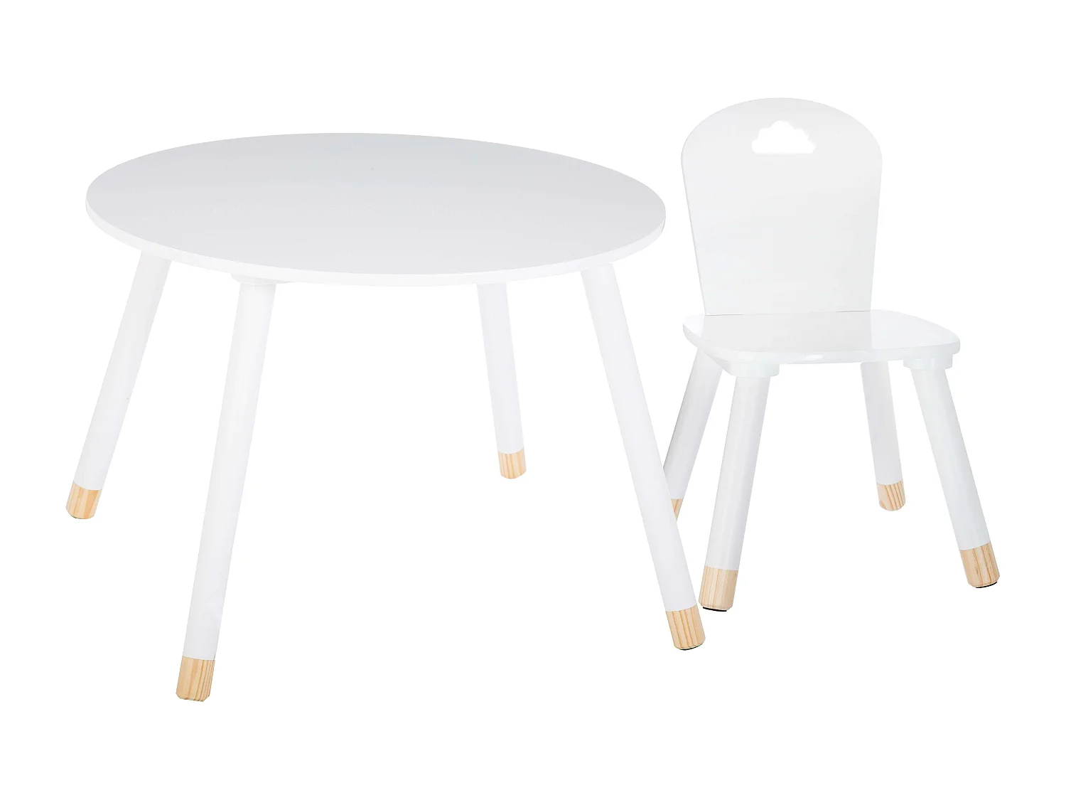 Pack Mesa Infantil Douceur Melamina y Silla a Juego Blanco