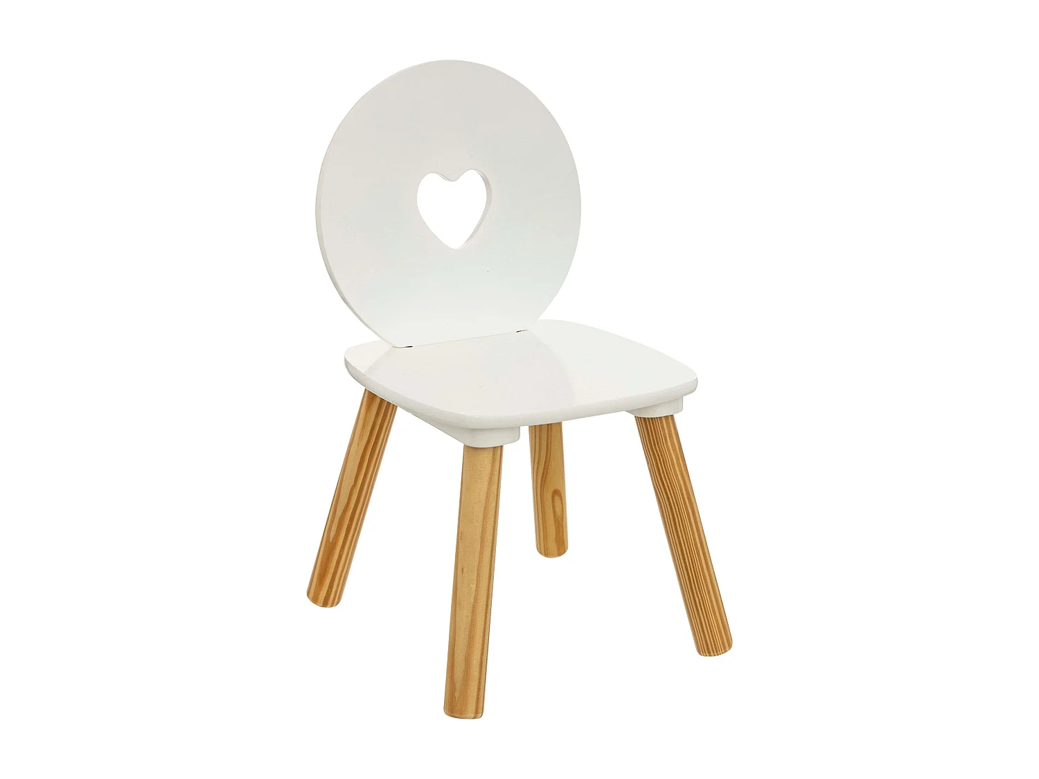 Pack Mesa con Silla Inf. Corazón Conjunto Dormitorio/ Sala Juego Blanco