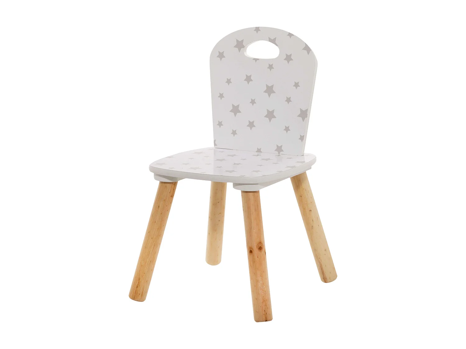Pack Muebles Infantiles Mesa + Silla Douceur Serigrafía Estrellas Blanco