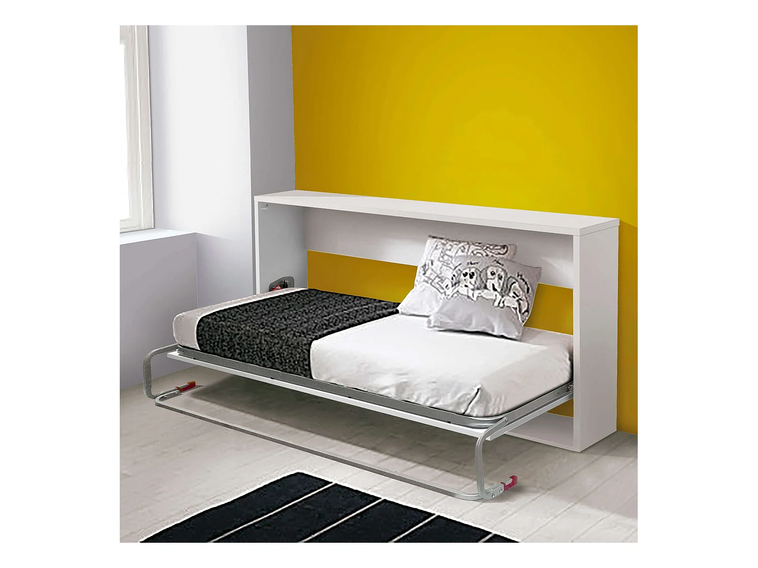 Cama Nido Abatible Juvenil Blanco 90x190 cm