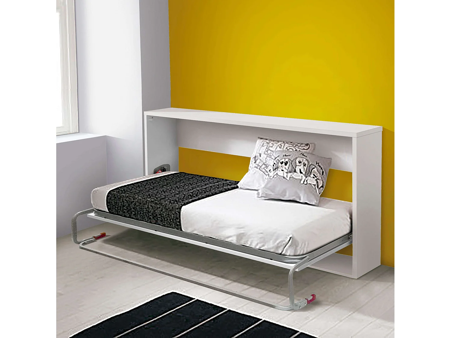 Cama Nido Abatible Juvenil Blanco 90x190 cm