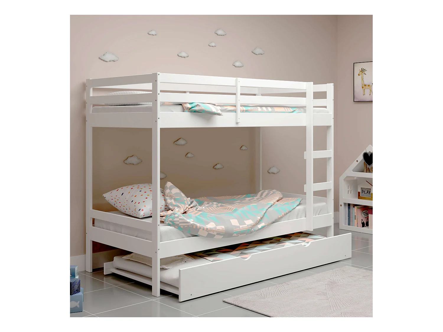 Litera Rabbit Madera Pino Blanco 195x152x101 cm