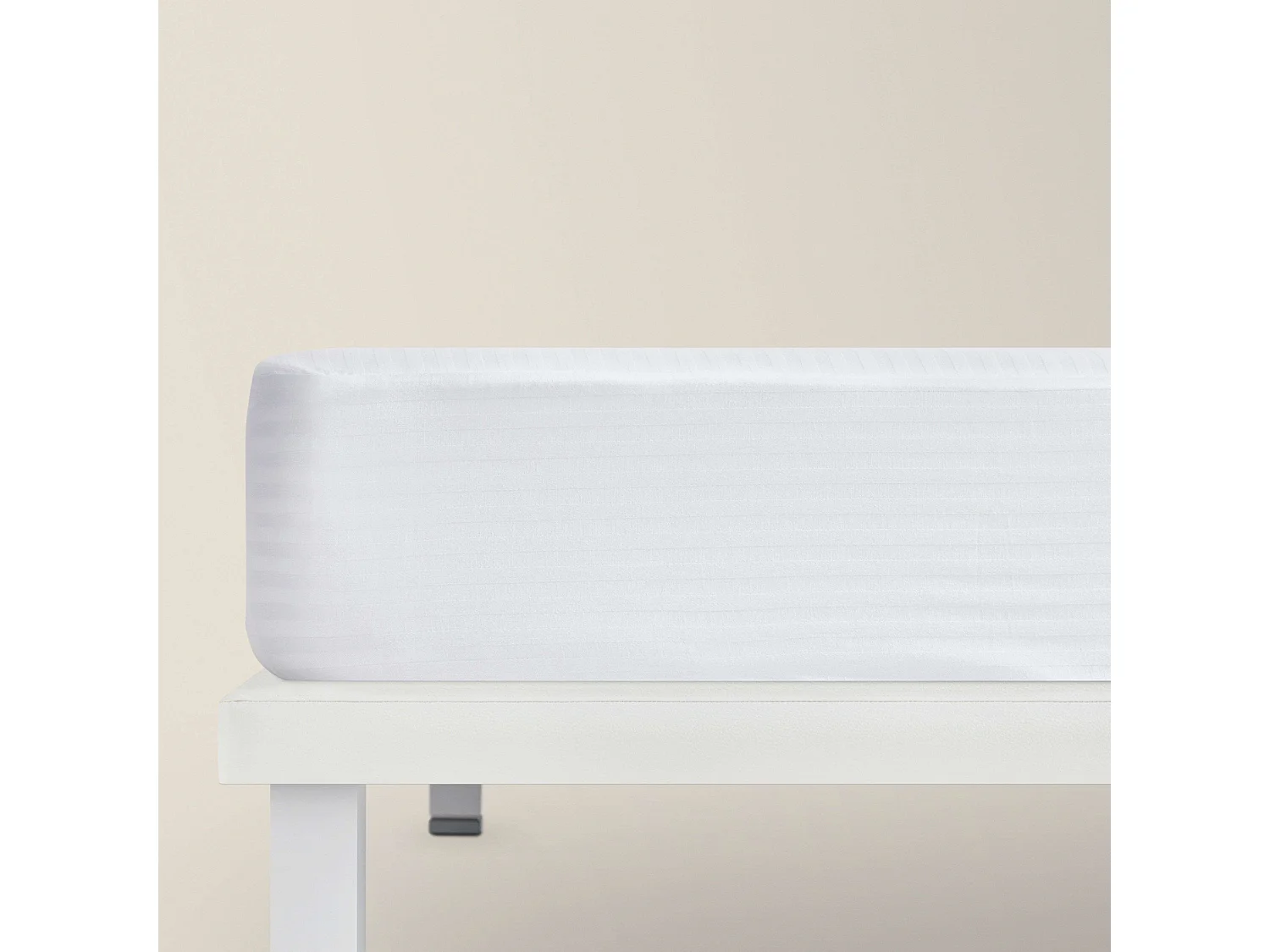 Protetor de colchão 100% algodão branco anti-encolhimento, 150x196 cm