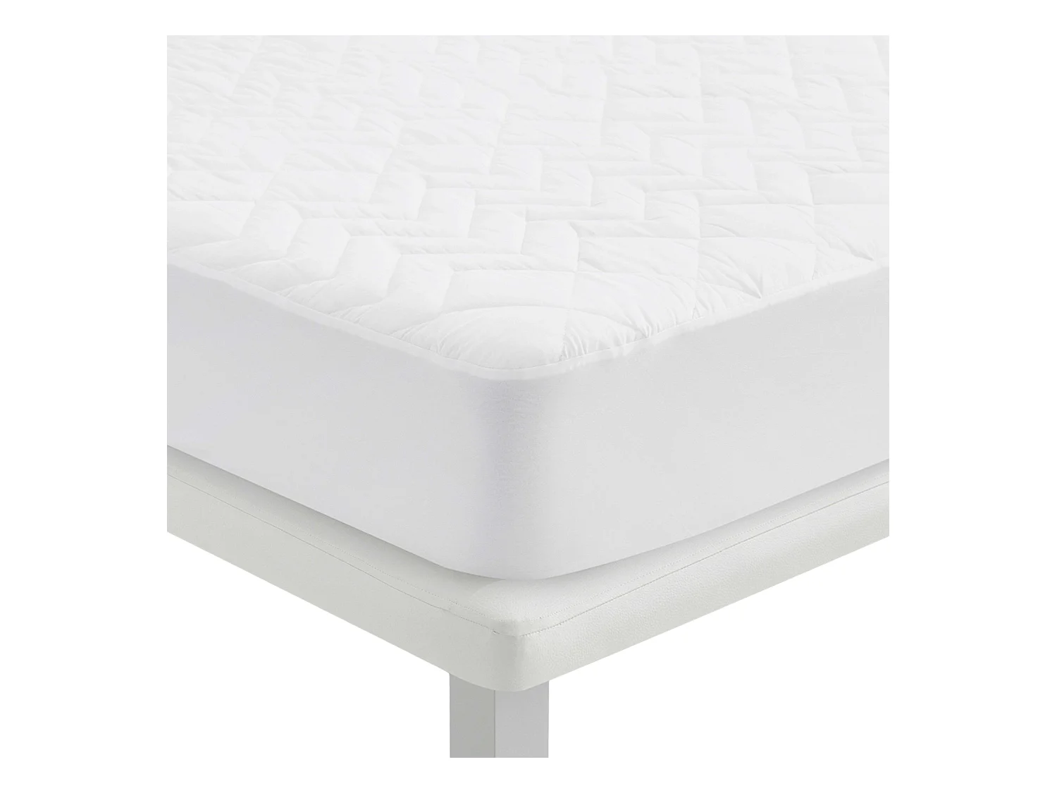 Protège-matelas matelassé triple barrière antiallergique 90 x 196 cm Blanc