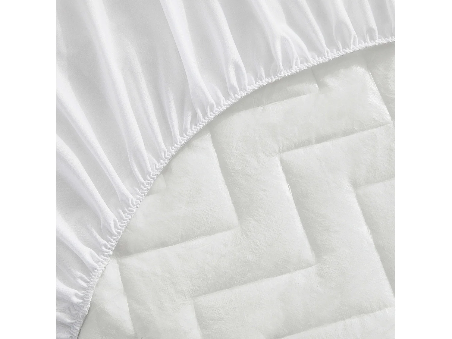 Protège-matelas matelassé triple barrière antiallergique 90 x 196 cm Blanc