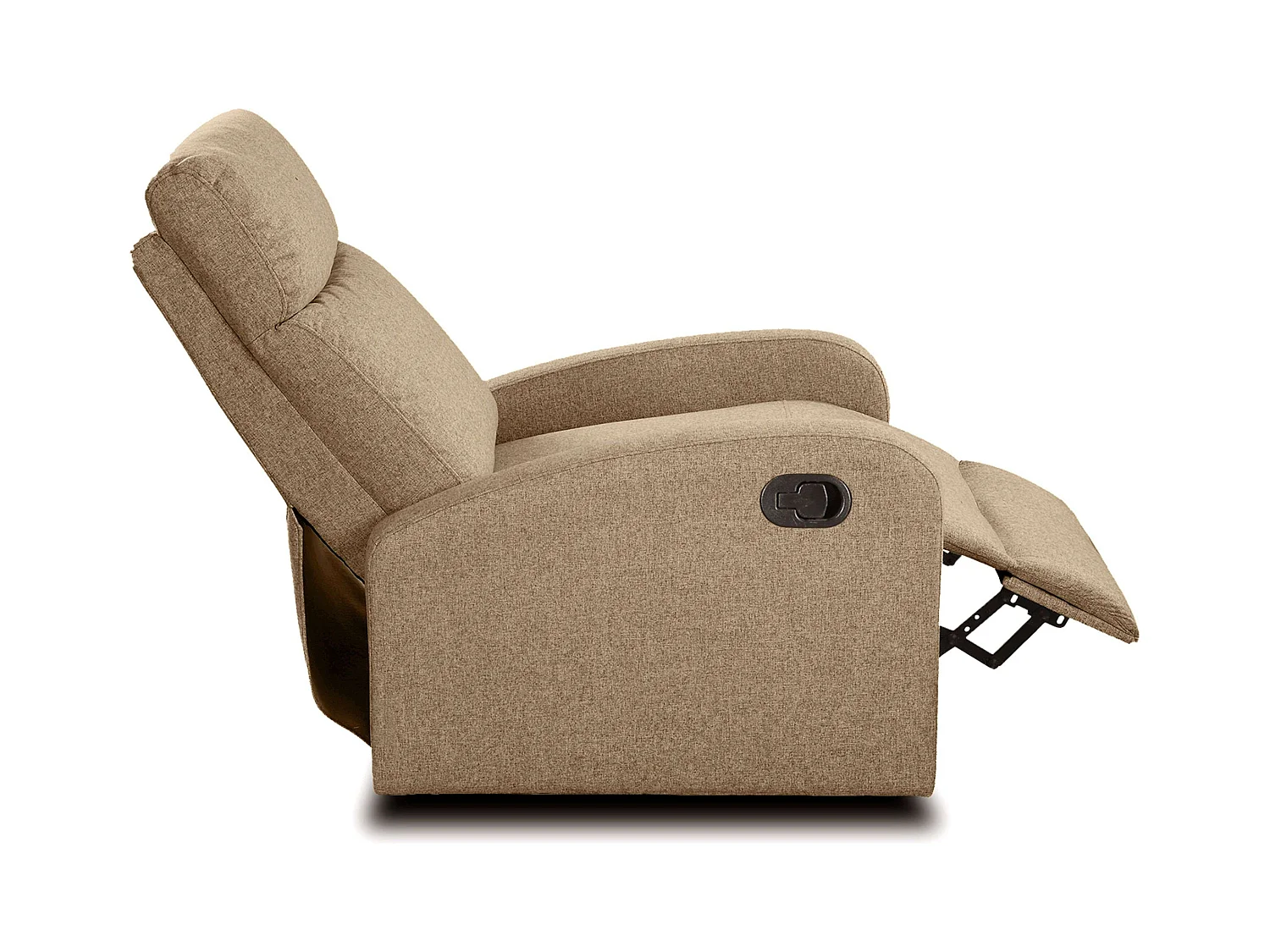 Sillón Reclinable Chill Moderno Marrón c/ Mecanismo Automático Tela 97x95x73 cm