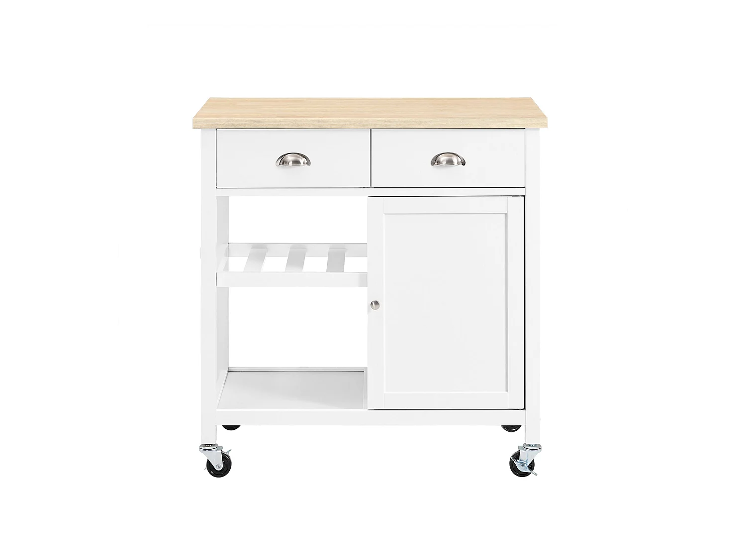 SoBuy Chariot de Cuisine Roulant Blanc 87 x 48 x 89 cm