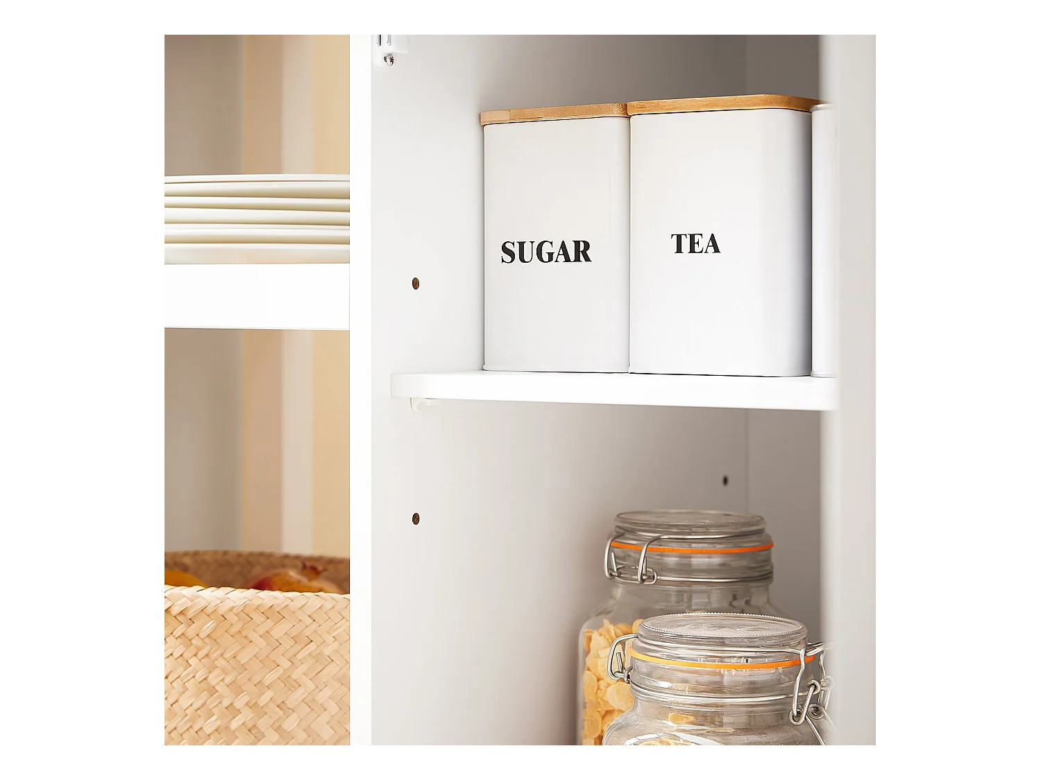 SoBuy Chariot de Cuisine Roulant Blanc 87 x 48 x 89 cm