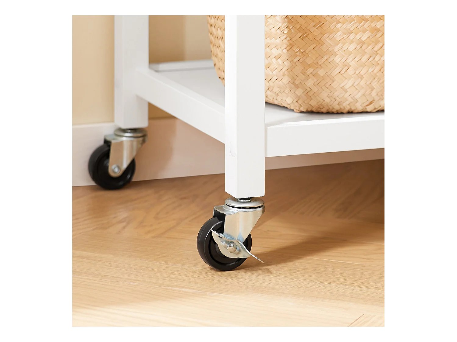 SoBuy Chariot de Cuisine Roulant Blanc 87 x 48 x 89 cm