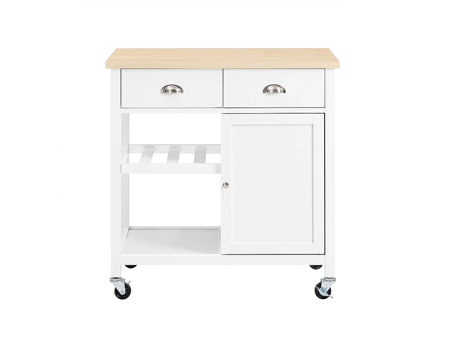 SoBuy Chariot de Cuisine Roulant Blanc 87 x 48 x 89 cm