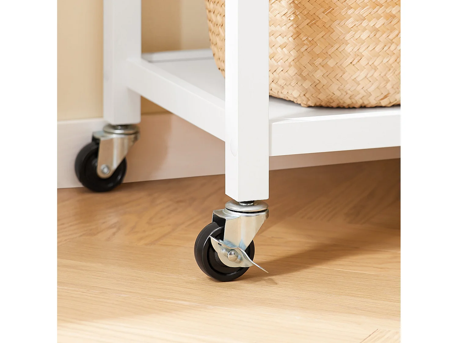 SoBuy Chariot de Cuisine Roulant Blanc 87 x 48 x 89 cm