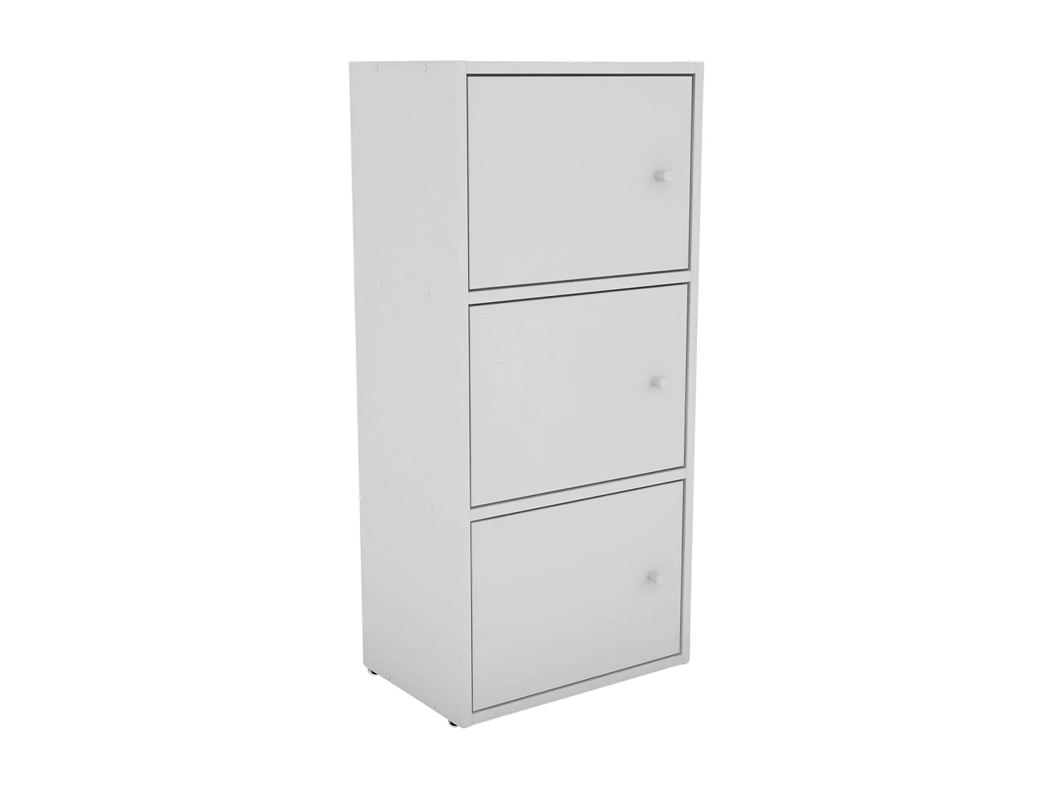 Meuble d'appoint de salon Plea avec 3 portes, blanc, 42 x 92 x 29 cm