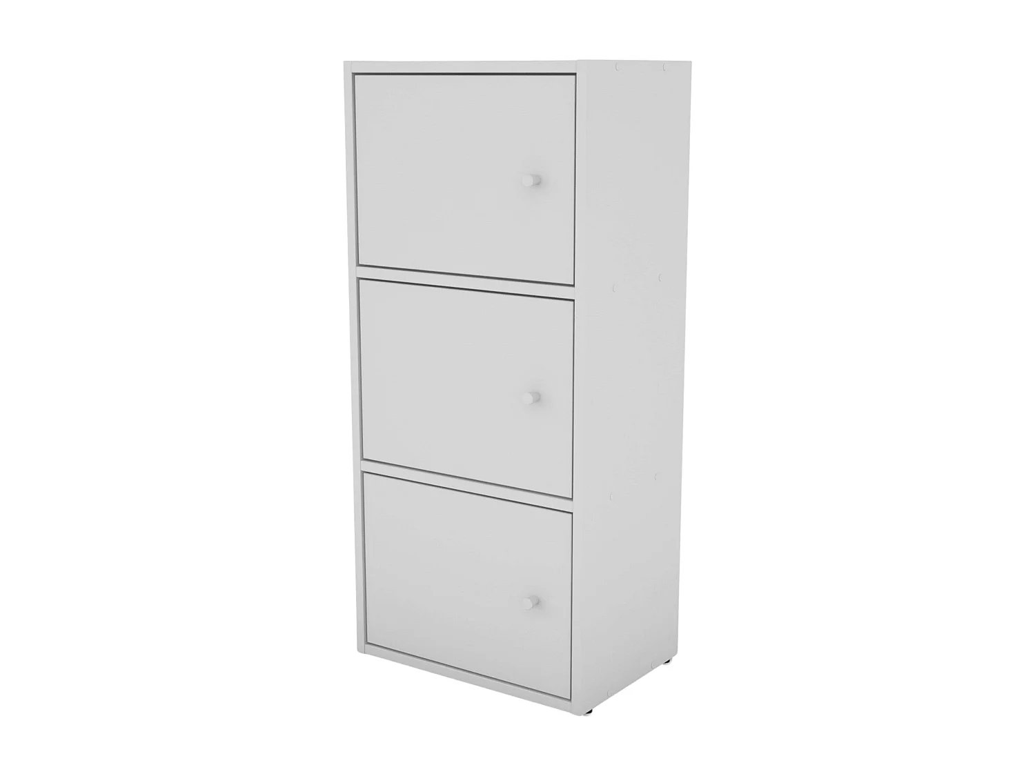 Meuble d'appoint de salon Plea avec 3 portes, blanc, 42 x 92 x 29 cm