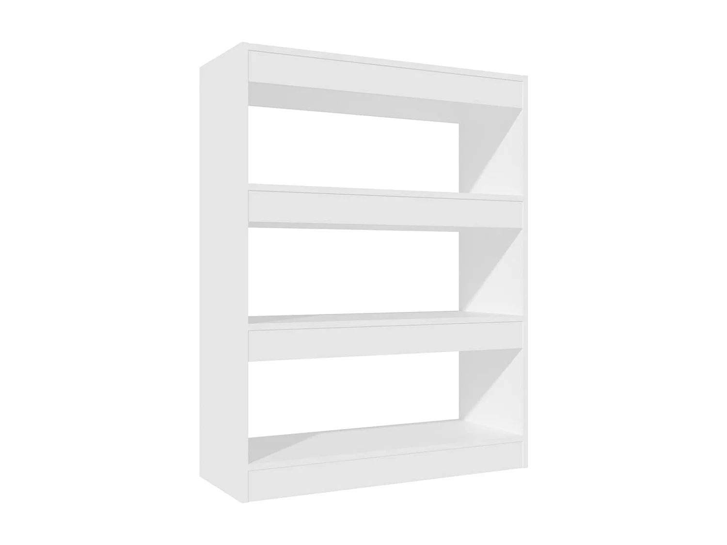 Qerlin  Bibliothèque/Cloison Blanc 80x30x103 cm Bois d'ingénierie