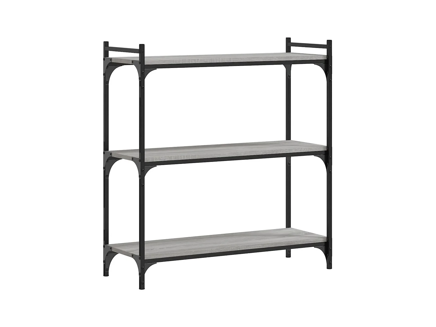 Lars  Bibliothèque 3 niveaux sonoma gris 80x30x86cm bois d'ingénierie