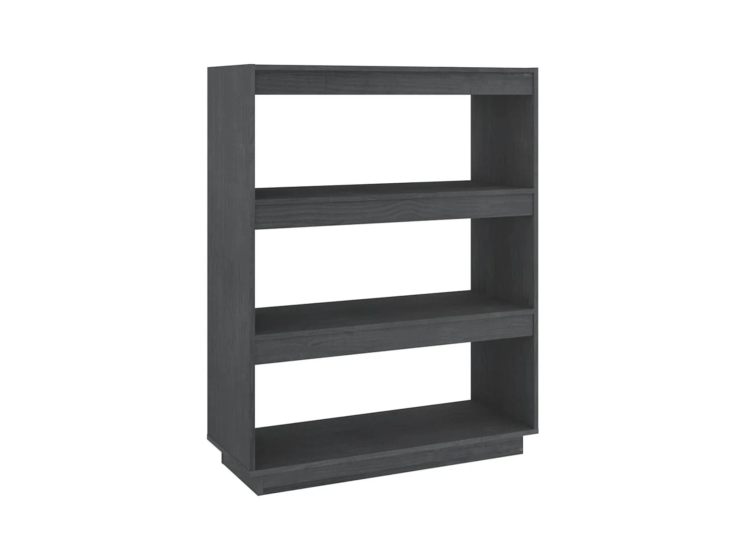 Alisha  Bibliothèque/Séparateur de pièce Gris 80x35x103 cm Pin massif