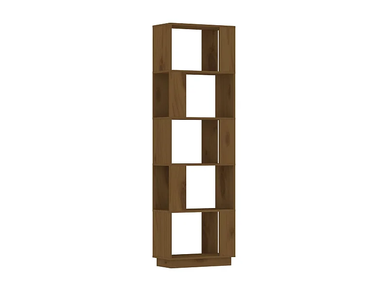 Caledonia  Boekenkast/kamerscherm 51x25x163,5 cm massief hout honingbruin