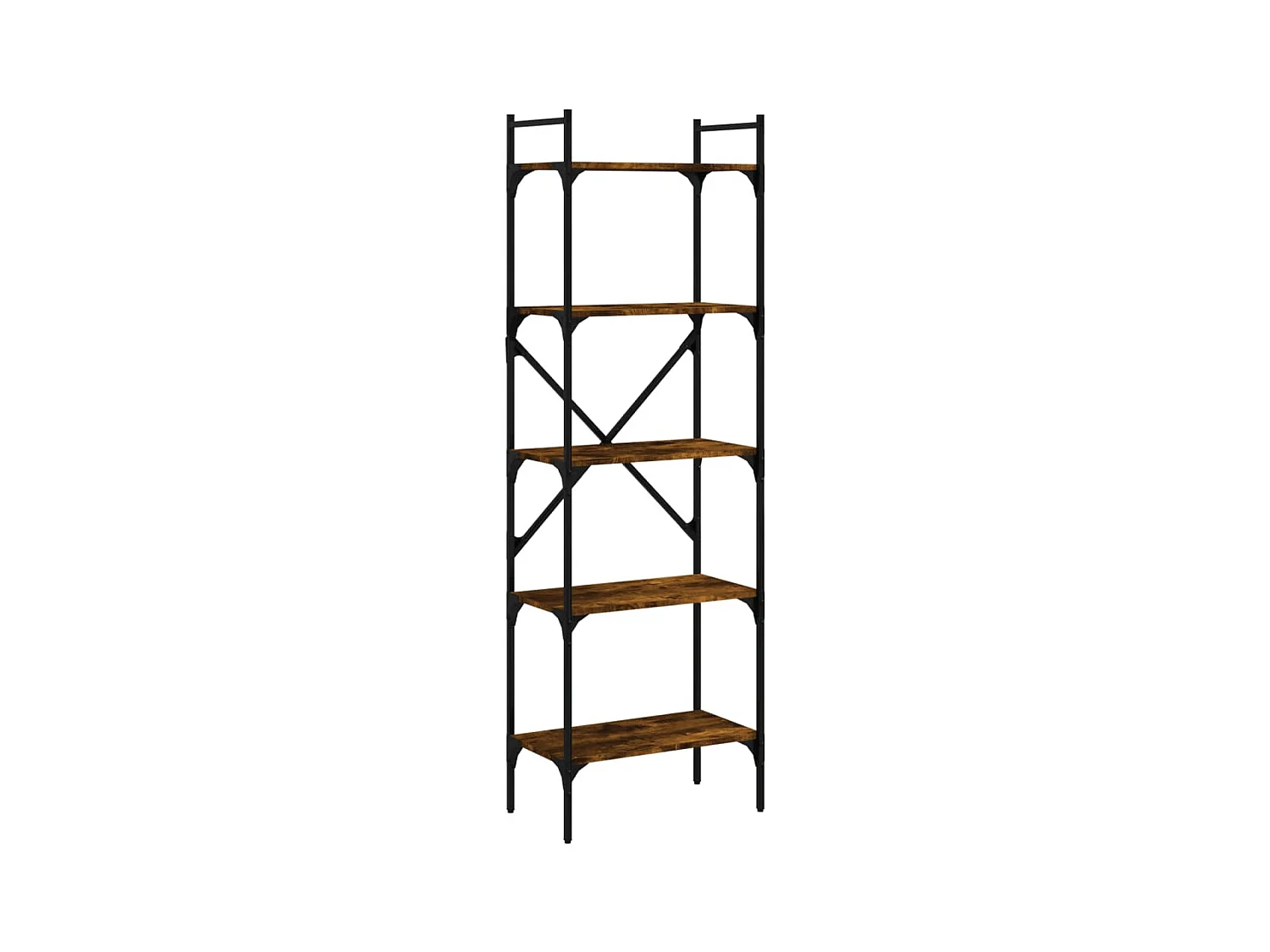 Fredrikstad  Bibliothèque à 5 niveaux chêne fumé 56x31,5x174 cm