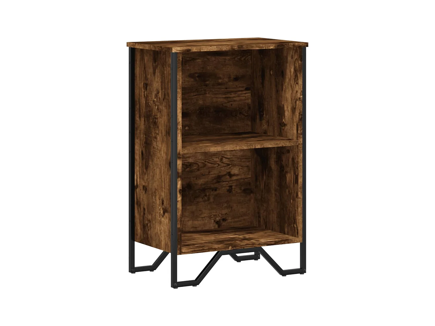 Olga  Bibliothèque chêne fumé 50x31x74,5 cm bois d'ingénierie