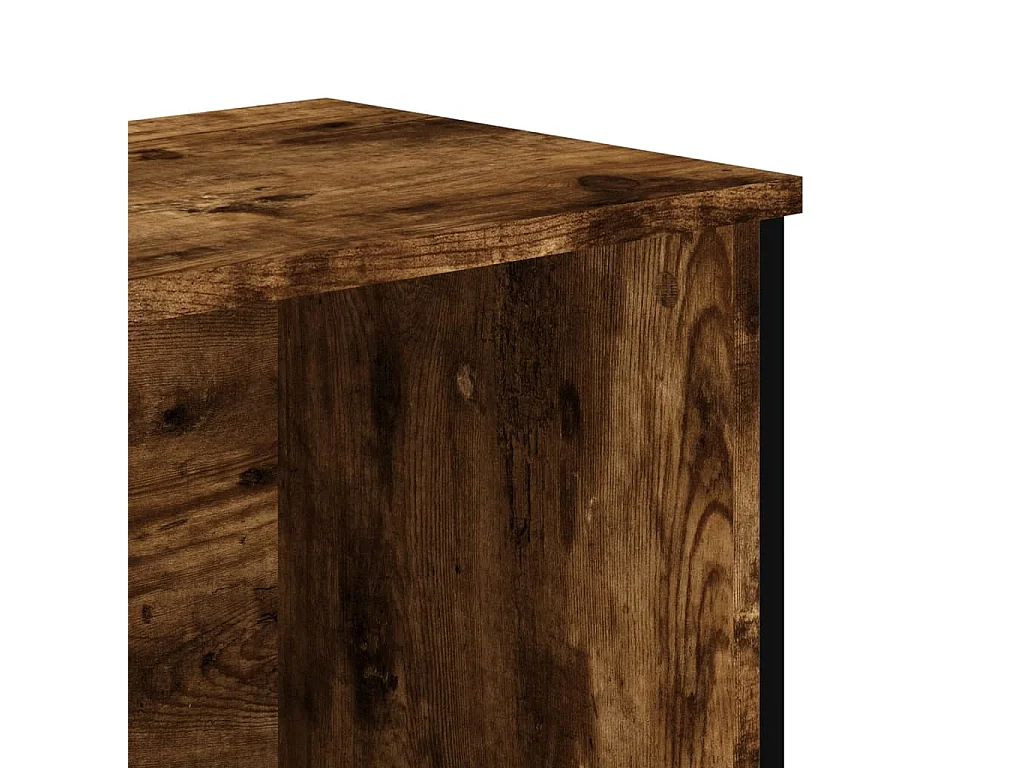 Olga  Boekenkast 50x31x74,5 cm bewerkt hout gerookt eikenkleurig