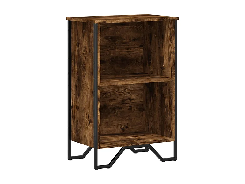 Olga  Boekenkast 50x31x74,5 cm bewerkt hout gerookt eikenkleurig