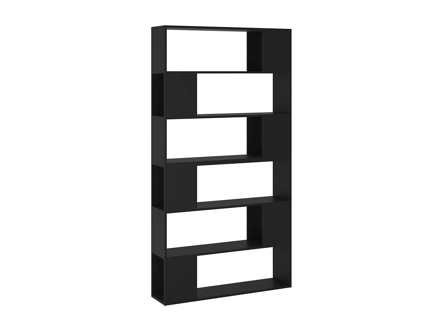 Branchville  Bibliothèque/Séparateur de pièce Noir 100x24x188 cm