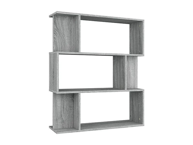 Gyran  Boekenkast / kamerscherm 80x24x96 cm bewerkt hout grijs sonoma