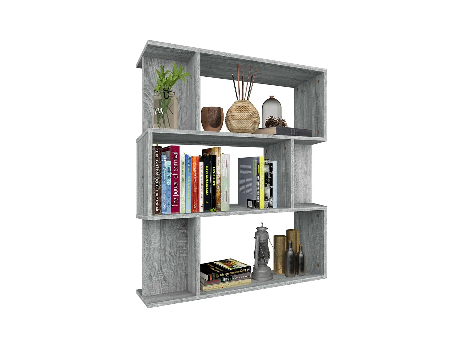 Gyran  Bibliothèque/Cloison Sonoma gris 80x24x96 cm Bois d'ingénierie