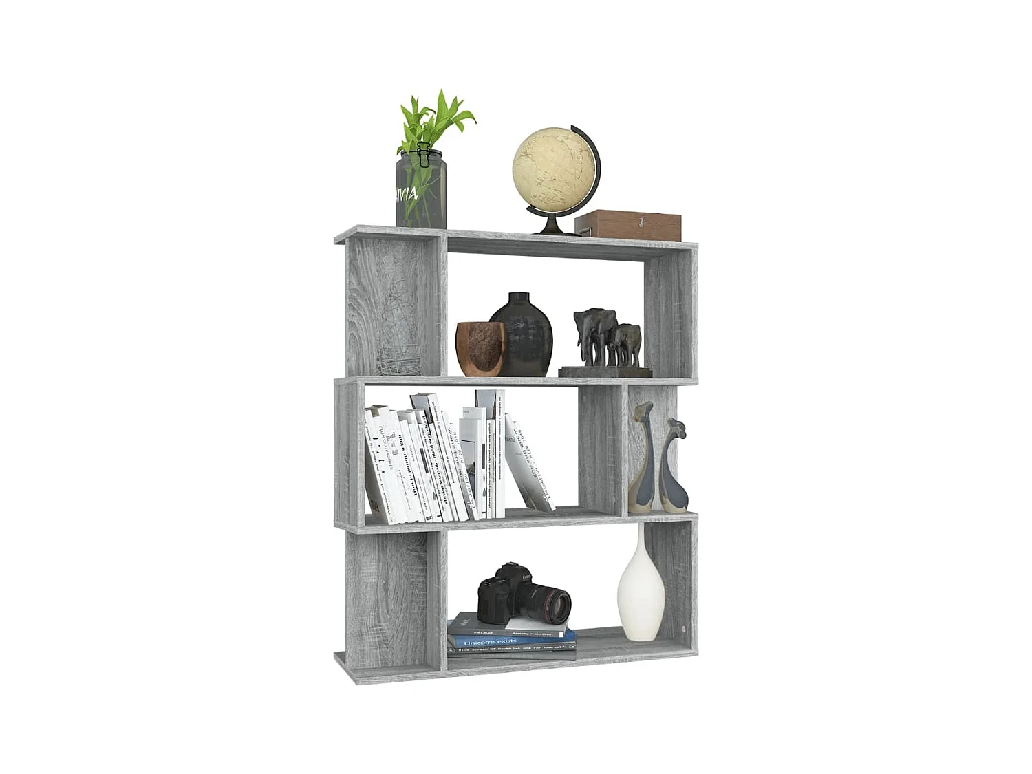 Gyran  Bibliothèque/Cloison Sonoma gris 80x24x96 cm Bois d'ingénierie