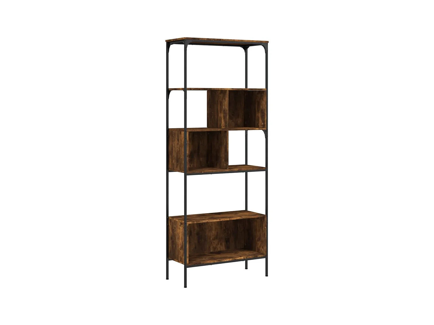 Jytte  Bibliothèque 5 niveaux chêne fumé 76x33x188,5 cm