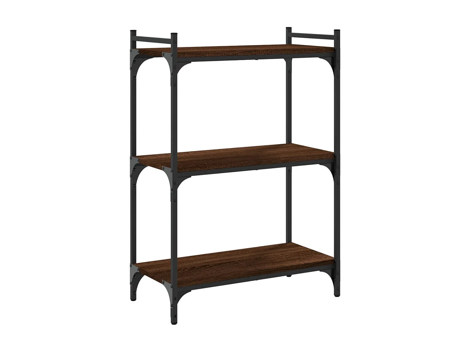 Lars  Boekenkast 3-laags 60x30x86 cm bewerkt hout bruin eikenkleur