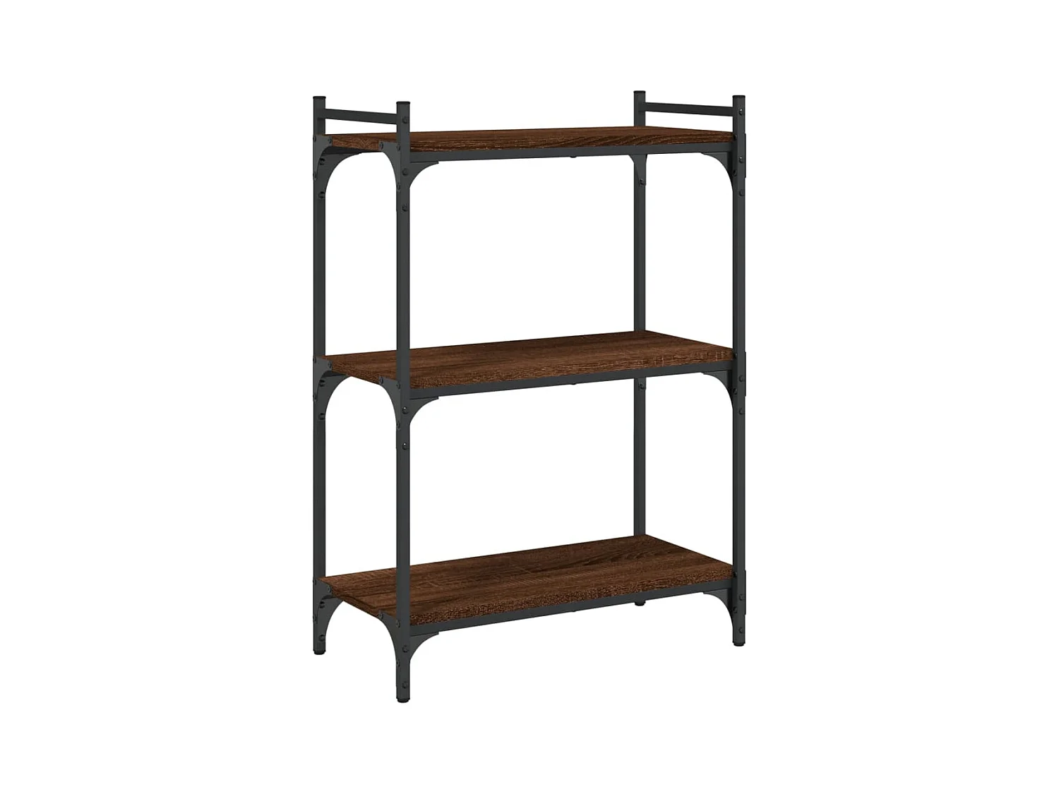 Lars  Bibliothèque 3 niveaux chêne brun 60x30x86 cm bois d'ingénierie