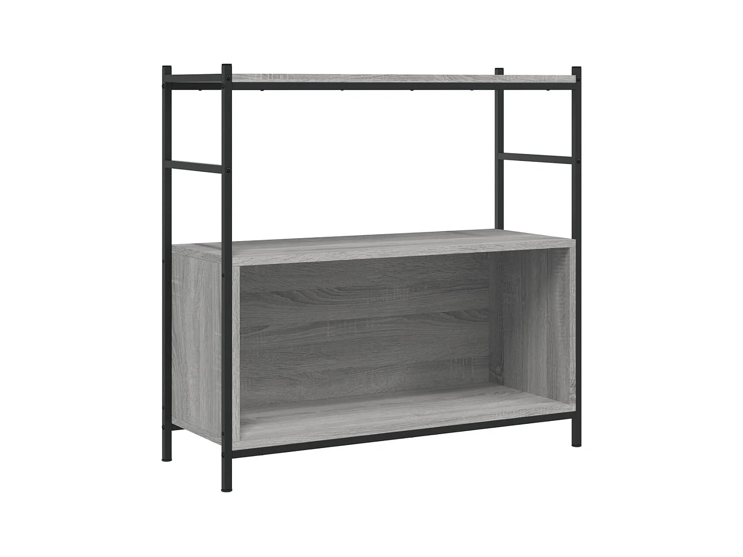Yasmin  Estantería erro y madera ingeniería gris Sonoma 80x30x78,5 cm