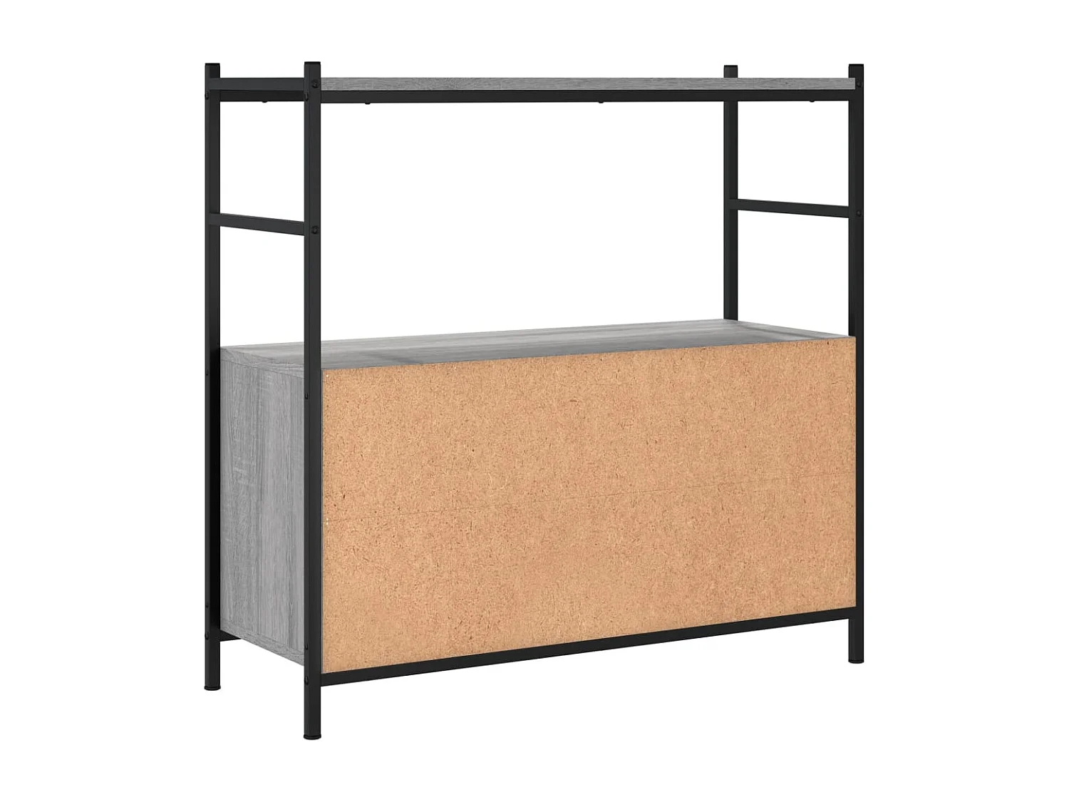 Yasmin  Estantería erro y madera ingeniería gris Sonoma 80x30x78,5 cm