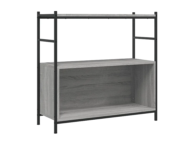 Yasmin  Estantería erro y madera ingeniería gris Sonoma 80x30x78,5 cm