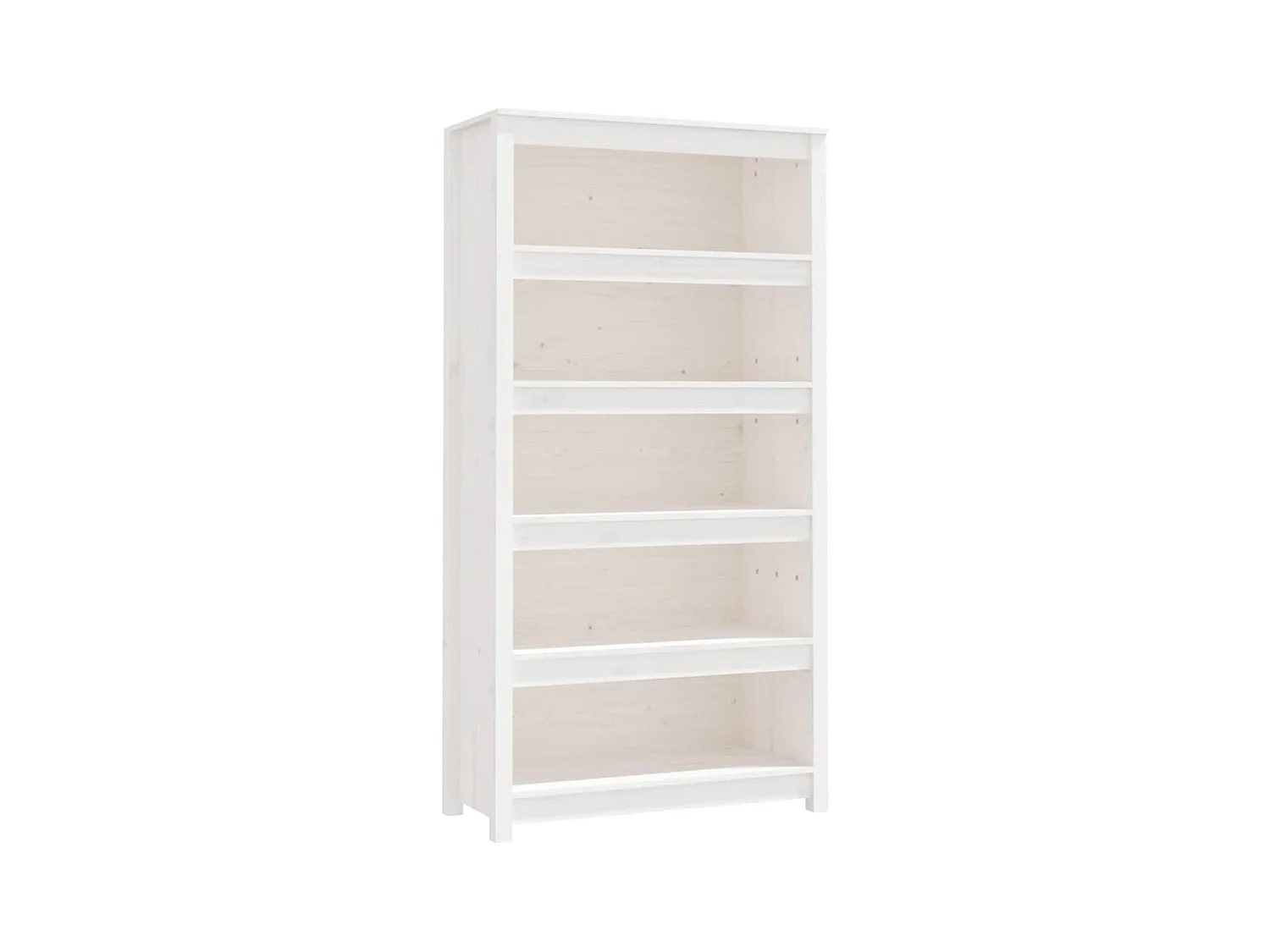 Laurens  Boekenkast 80x35x154 cm massief grenenhout wit