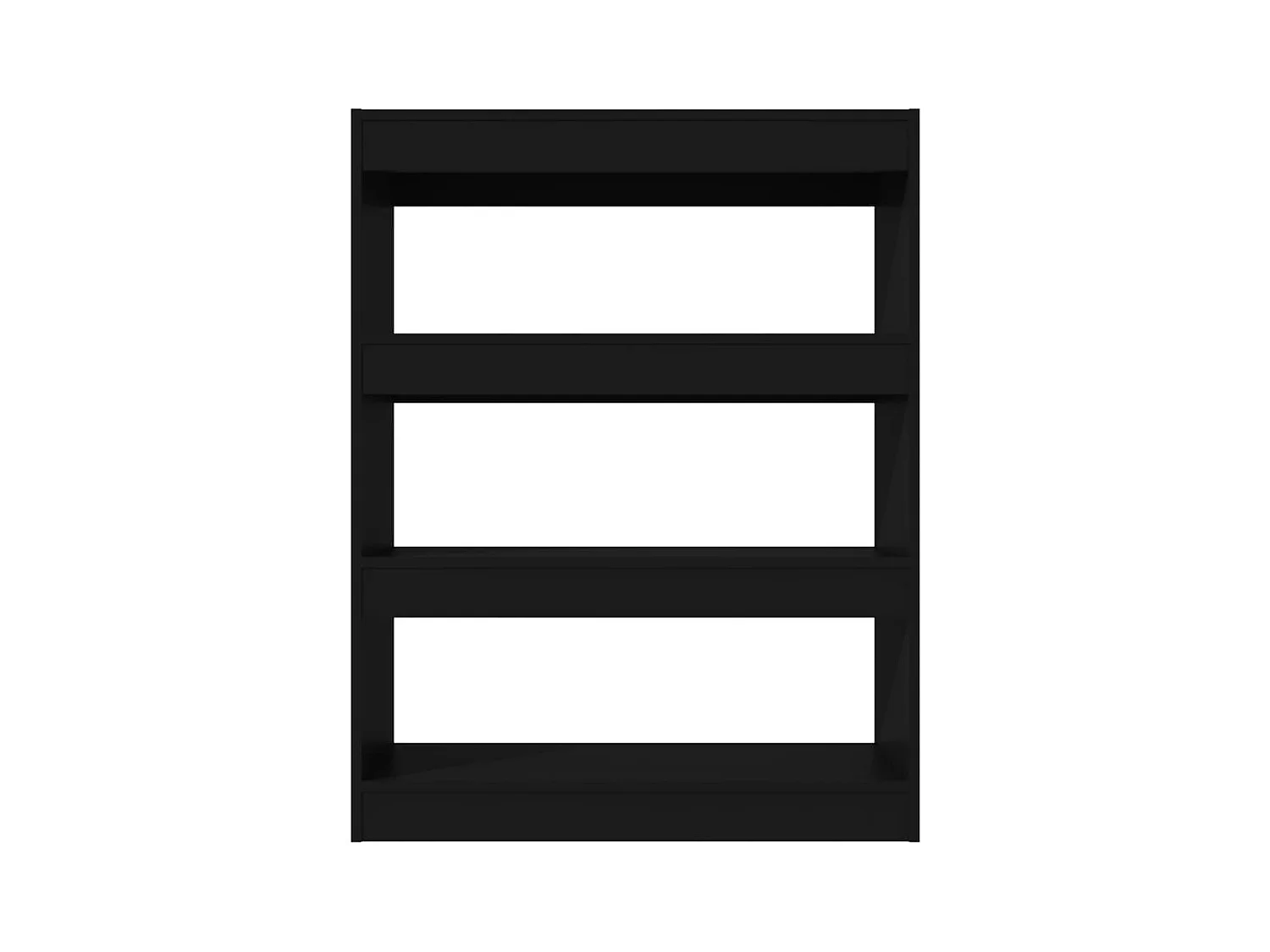 Qerlin  Bibliothèque/Cloison Noir 80x30x103 cm Bois d'ingénierie