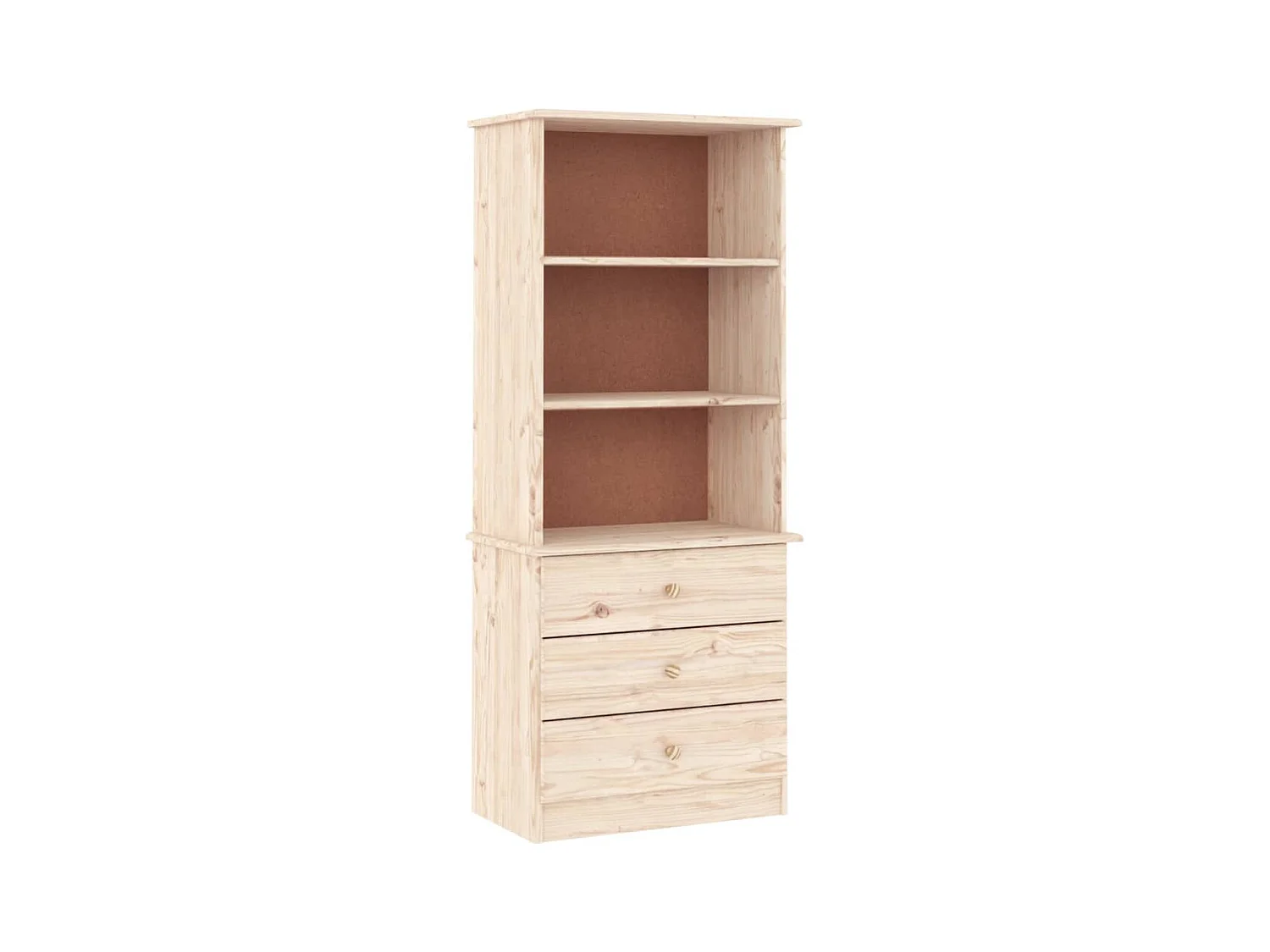 Arven  Bibliothèque avec tiroirs ALTA 60x35x142 cm bois massif de pin