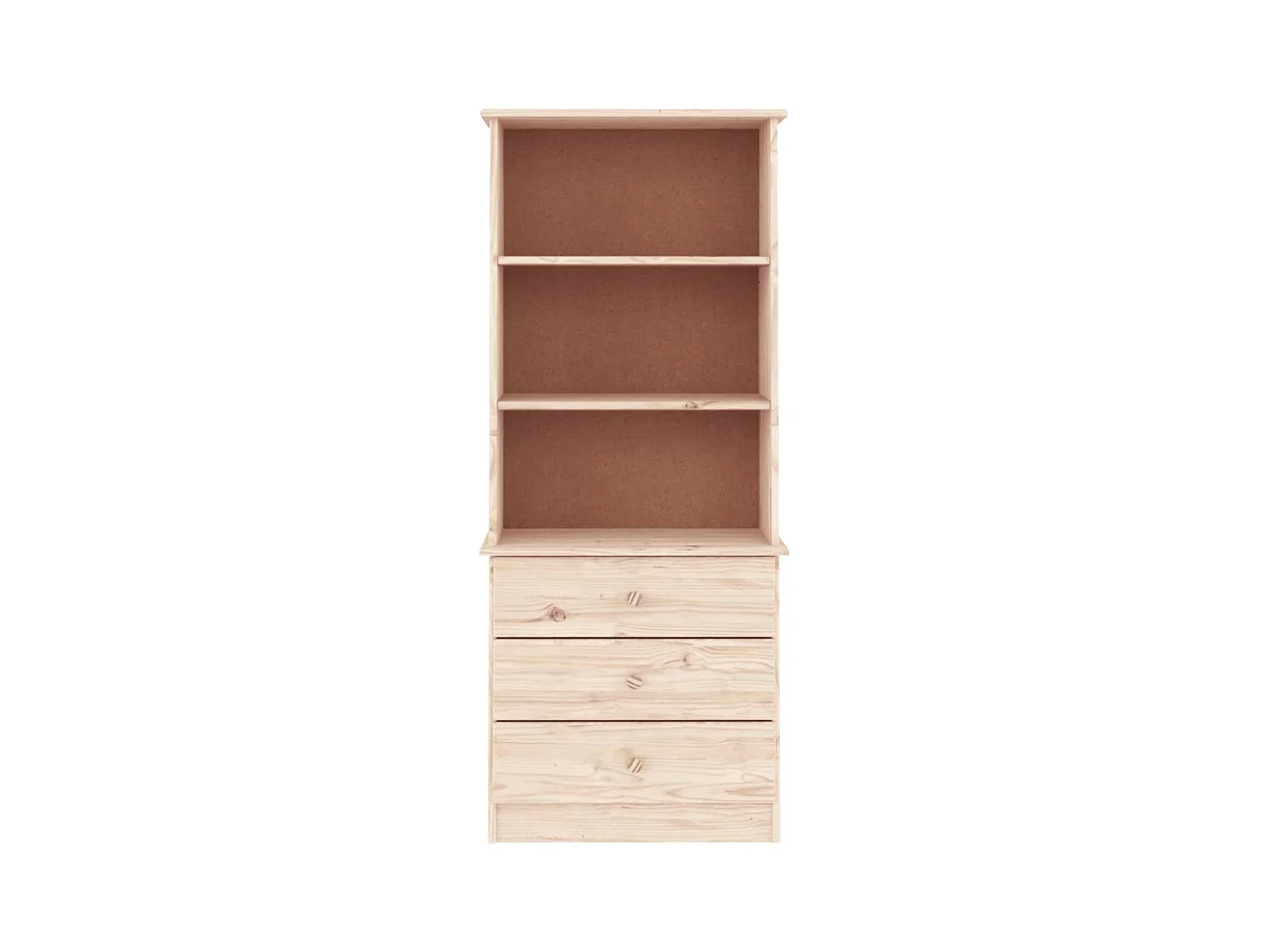 Arven  Bibliothèque avec tiroirs ALTA 60x35x142 cm bois massif de pin