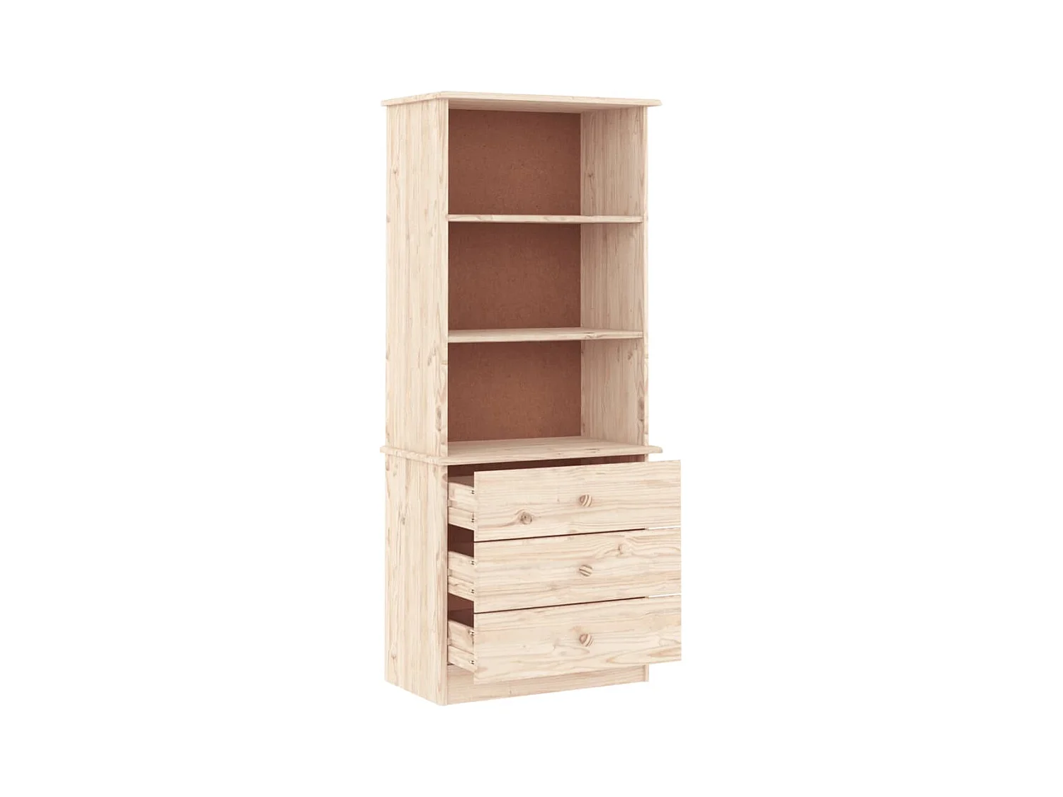 Arven  Bibliothèque avec tiroirs ALTA 60x35x142 cm bois massif de pin
