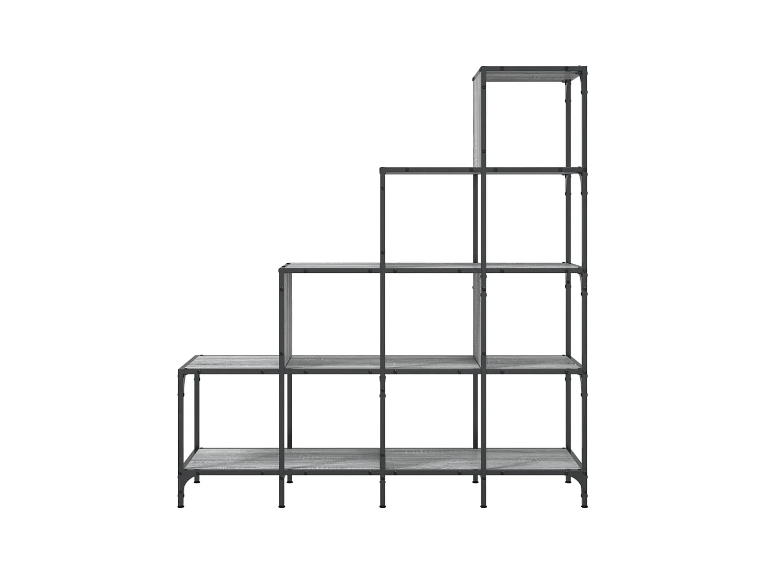 Rylanor  Bibliothèque sonoma gris 122x30x132 cm bois ingénierie et métal