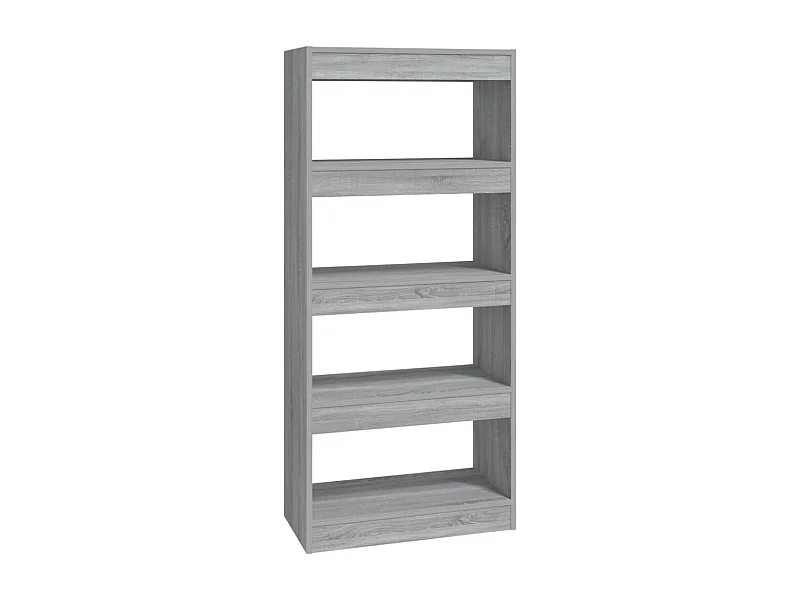 Loes  Boekenkast/kamerscherm 60x30x135 cm bewerkt hout grijs sonoma