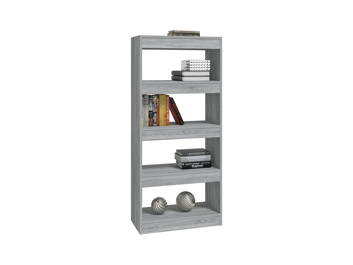 Loes  Bibliothèque/Cloison Sonoma gris 60x30x135 cm Bois d'ingénierie
